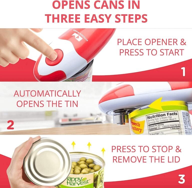 Kitchen Mama Auto Electric Can Opener: Effortless and Safe Can Opening for Your Kitchen